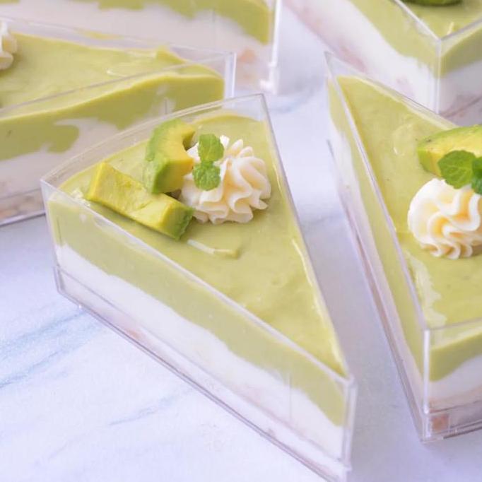 Kuteka- Gelas Puding Dan Cake Isi 10 Pcs - Ch 48 / Cup Puding Segitiga /Mika