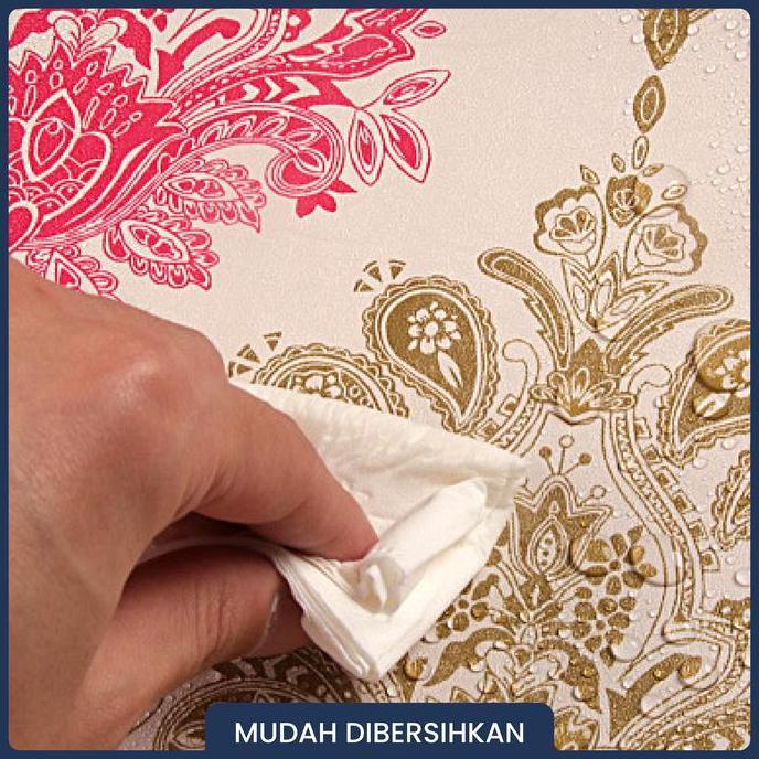 Okushonga- Bundle  Paket 5 Roll/Gulung Wallpaper Dinding Motif Batik All Variant Ukuran Per Roll 45C
