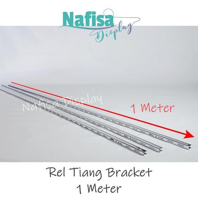 Ebibijaire- Rel Bracket 1 Meter Tiang Braket Penyangga Rak Dinding