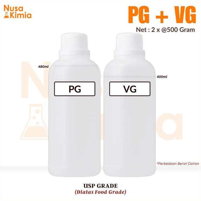 Enyama- Paket Bundling Vg (Vegetable Glycerin) + Pg (Propylene Glycol) 500Gram