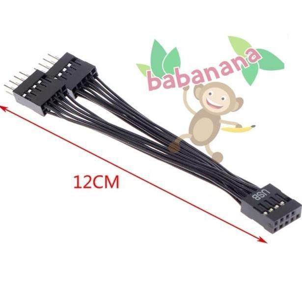 Akawaya- Usb 9Pin Splitter Front Header Extension Cabang 9 Pin Extender Hub
