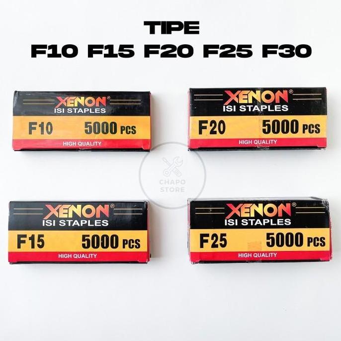 Xenon refill isi mesin staples steples paku F10 F15 F20 F25 F30