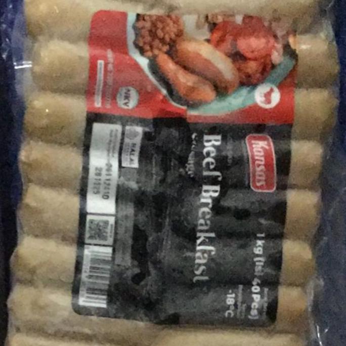 Enyama- Kansas Smoked Beef Breakfast Sausage Sosis Sapi Asap 1Kg