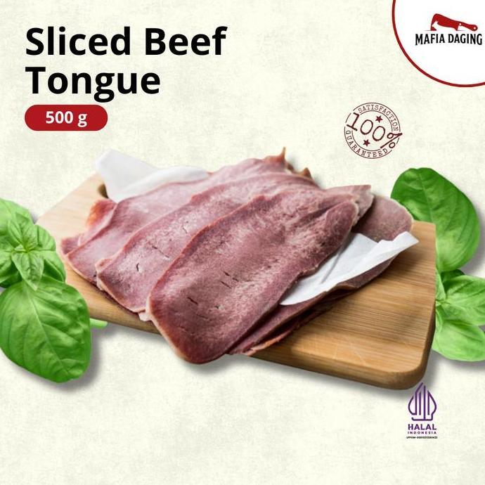 Enyama- [Mafia Daging] Promo Lidah Sapi Slice Iris Tipis Local / Beef Tongue / Gyutan 500G