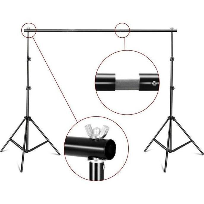Stand background dengan kain backdrop green screen
