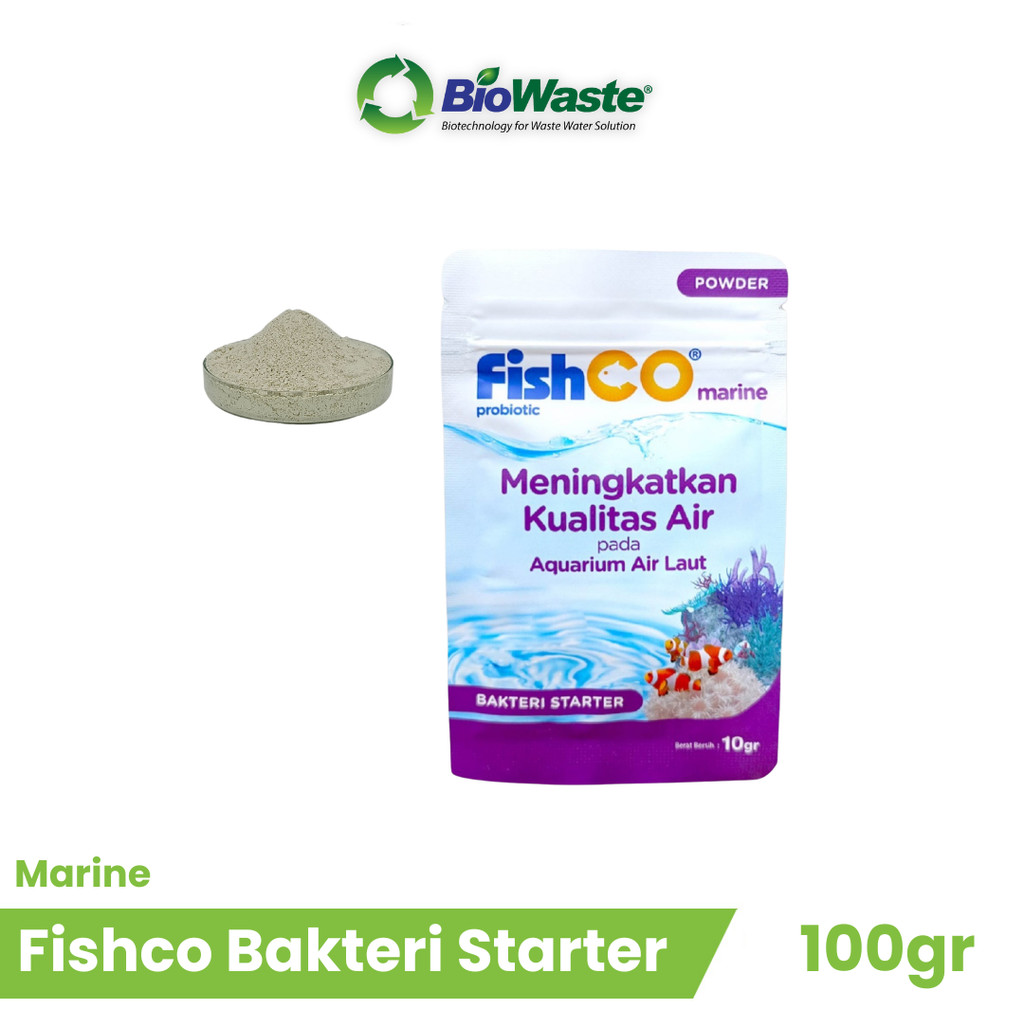 FISHCO Aquarium Air Laut Probiotik Marine - Bakteri Starter 10gr