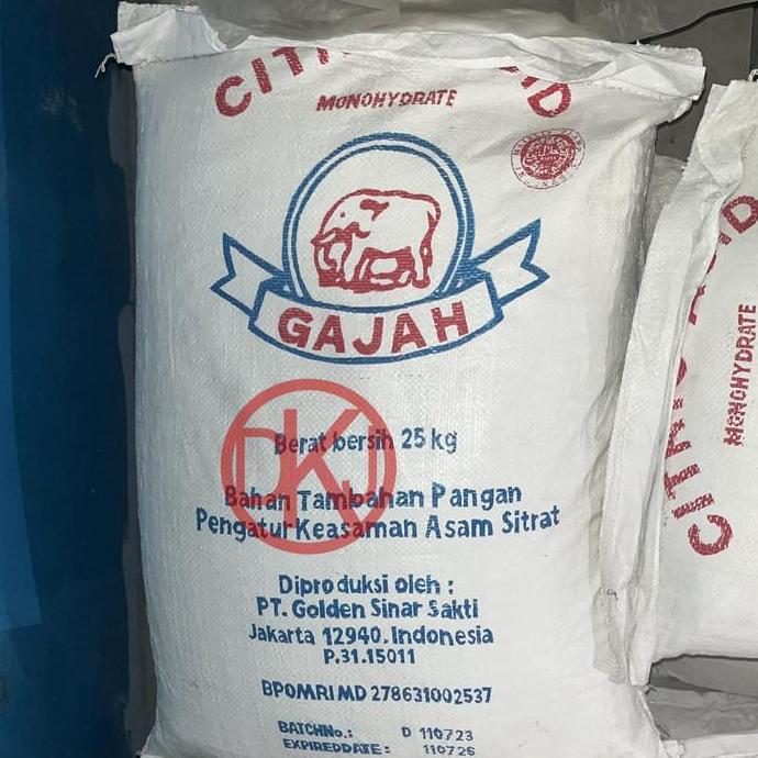Citric Acid / Asam Sitrat / Citrun Cap Gajah 1 Kg