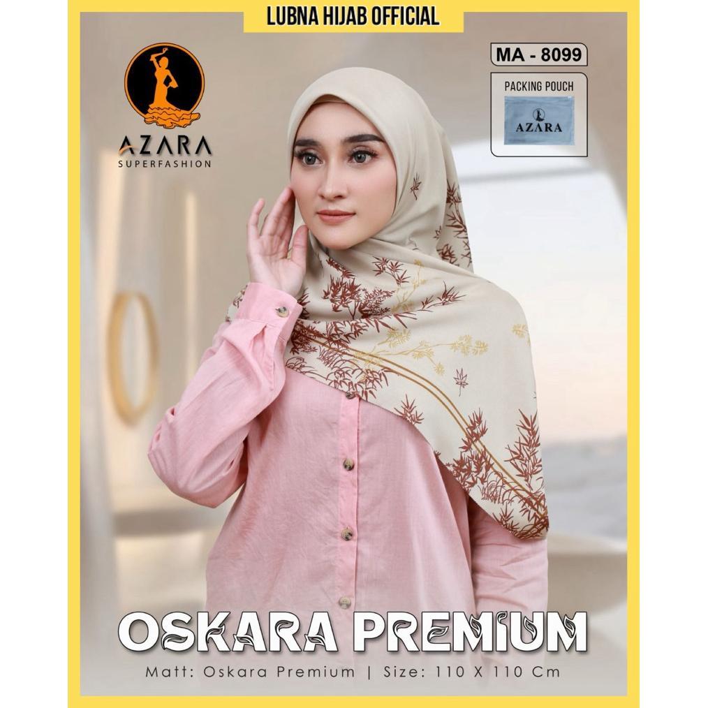 [MA-8099] GROSIR ISI 10 PCS Jilbab Kerudung AZARA OSKARA LC MOTIF Segiempat Polysilk Polyester Polyc