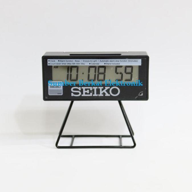 BEBAS ONGKIR - DIGITAL CLOCK / Jam Meja Digital Seiko QHL072 Putih