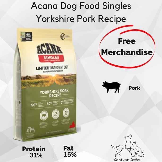 Murah Acana Dog Food Singles Yorkshire Pork Recipe 6 Kg