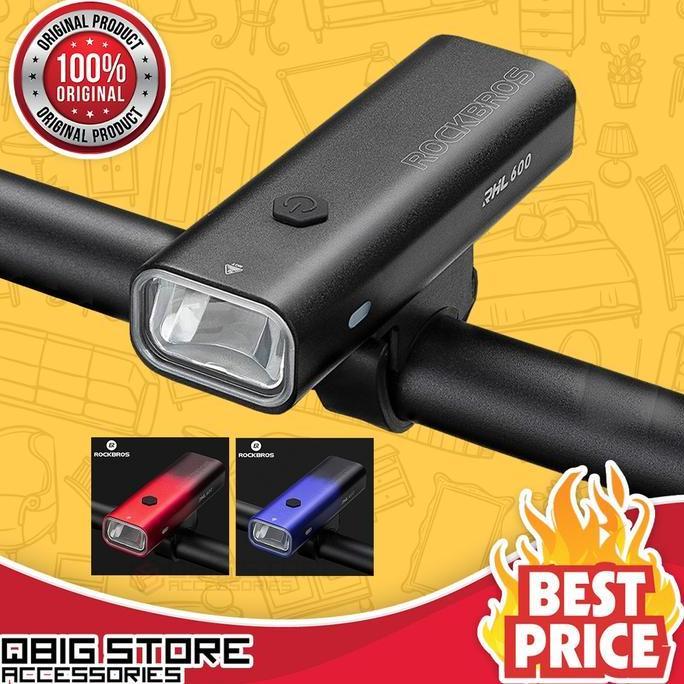 Lampu Depan Sepeda 600LM Rockbros RHL600 Waterproof IPX6