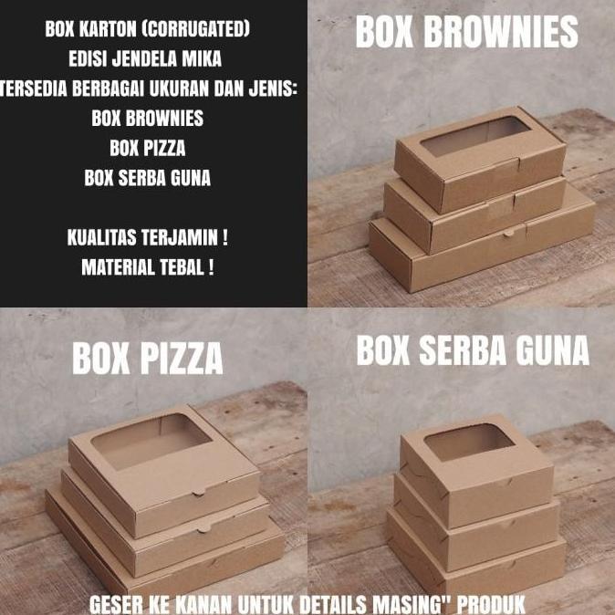 BOX PIZZA MIKA WINDOW - KOTAK BROWNIES - BOX KARTON SERBAGUNA