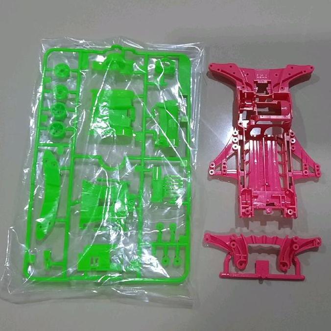 Chassis FMA Pink + Akar + Gearbox FMA Hijau Ori Tamiya