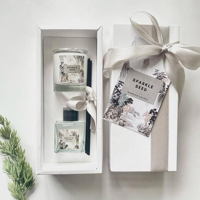7 VARIAN HAMPERS SET SCENTED CANDLE REED DIFFUSER by madame berdin | Giftset Candle | Kado Ulangtahu
