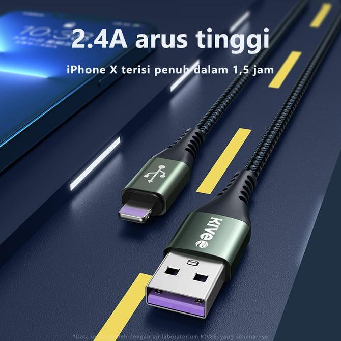 KIVEE Kabel Data Apple Iphone Lightning USB-Lightning 2.4A