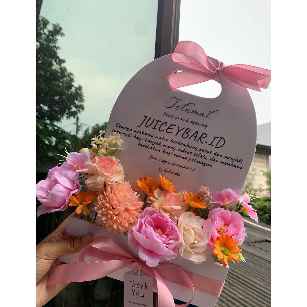 Mini Flower Box Sign | Papan Bunga Mini | Standing Flower | Flower Box