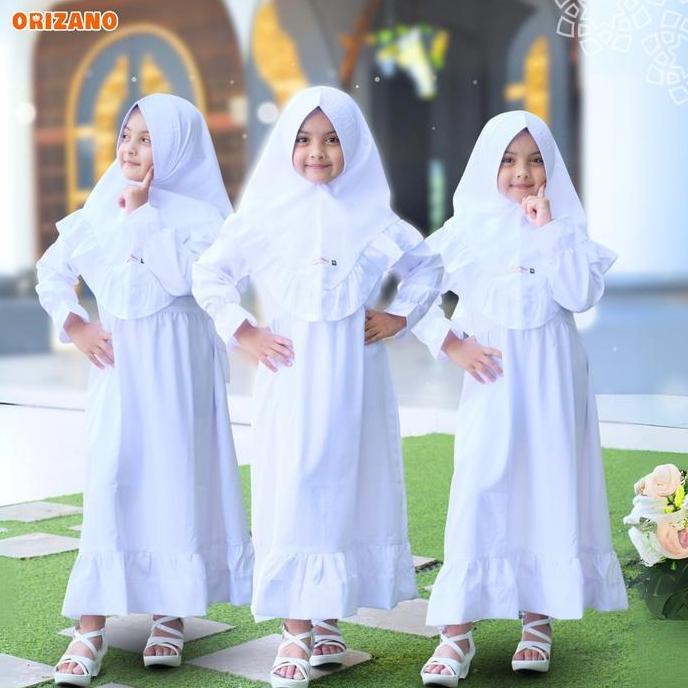 Orizano Gamis Anak Setelan Muslim Manasik Haji - GAMIS EMRAN baju lembut syari Panjang Toyobo Kerudu
