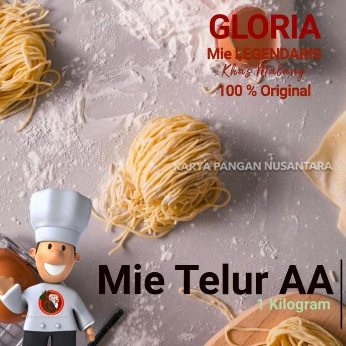 MIE MENTAH MIE PANGSIT GLORIA MALANG MI PANGSIT MIE TELUR AA 1KG