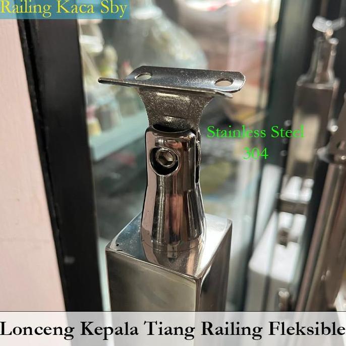 KEPALA LONCENG LEHER TIANG RAILING TANGGA SUS304