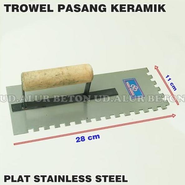 Trowel Keramik - Cetok Semen Bergerigi