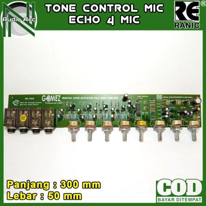 kit tone control stereo gomez echo 4 mic
