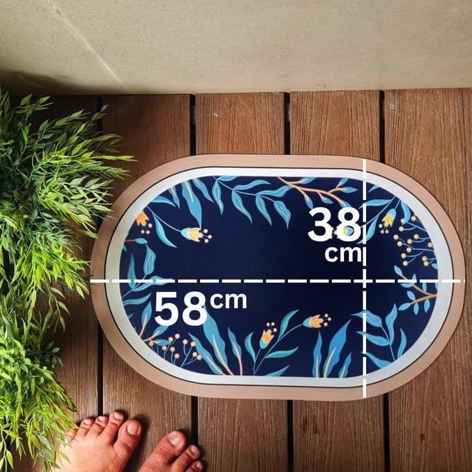 Keset dapur kamar mandi kaki toilet rumah batu diatomite asli original