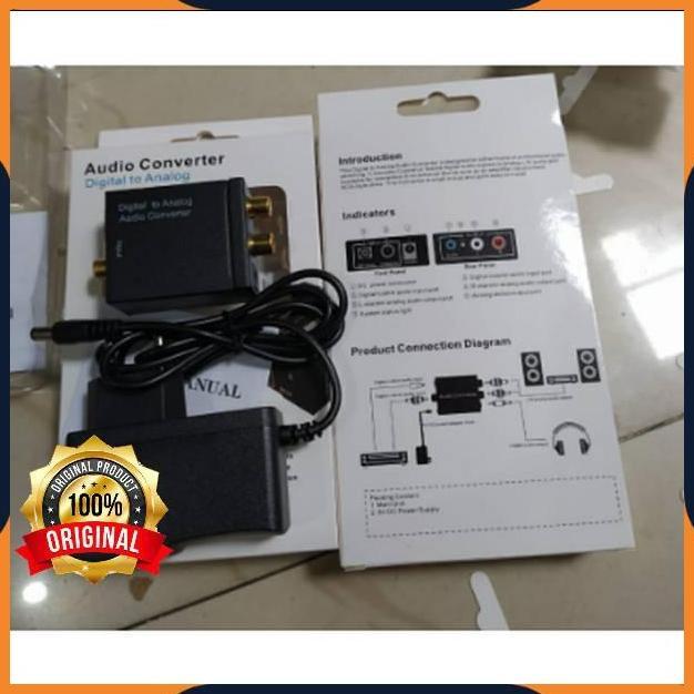 PAKET CONVERTER AUDIO DIGITAL TO ANALOG DARI TV KE SPEAKER AKTIF