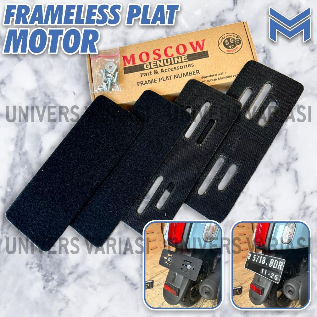 DUDUKAN PLAT NOMOR / FRAMELESS PLAT MOTOR FRAMELESS LICENSE TATAKAN DUDUKAN  NOMOR MOTOR UNIVERSAL O