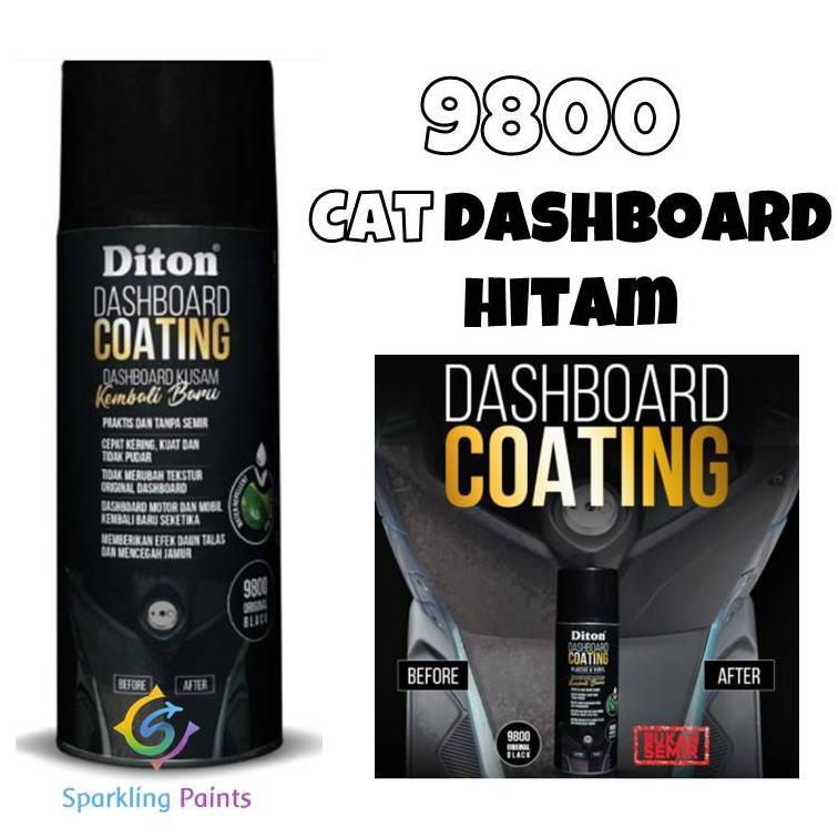 Pilok Diton Premium 9800 Dashboard Black Coating Cat Khusus Dasbor Body Kasar Dasboard Hitam Motor B