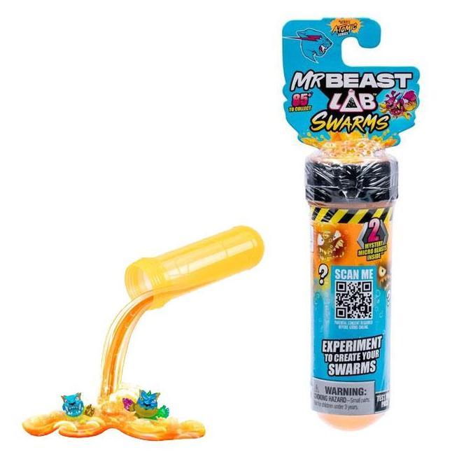 MrBeast Lab Swarms Atomic Series 2 Pack Mainan Experiment Anak Surprise Micro Beast (Fizzing Test Tu
