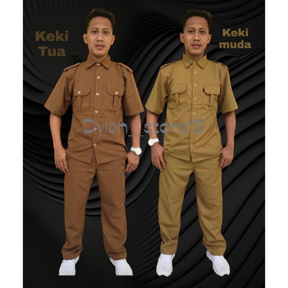 Bagus Seragam Pns Seragam Pemda Pria Khaki / Celana Pns Keki / Kemeja Pns