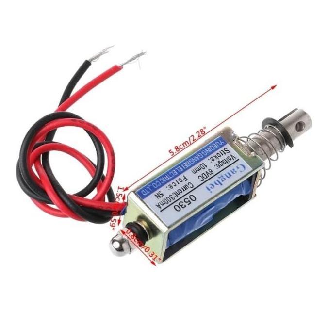 JF-0530B Push Pull Selenoid Electromagnetic Actuator mini 6V 12V 1A