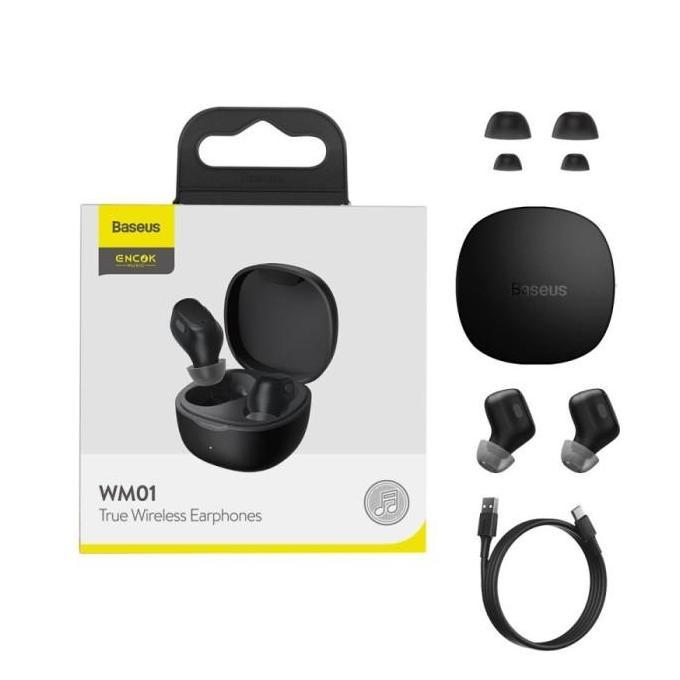 BASEUS Earphone Bluetooth Encok WM01 True Wireless Earphones TWS WM01