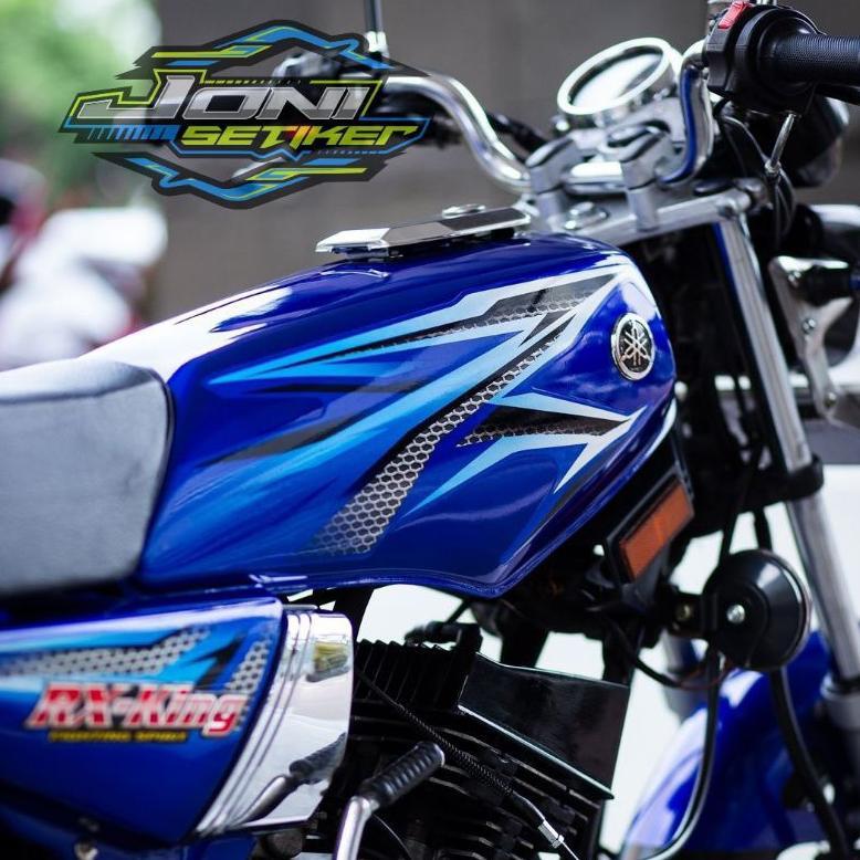 STIKER STRIPING ORI YAMAHA RX KING 2005 BIRU FULLSET EMBLEM STIKER RX KING BIRU 2005