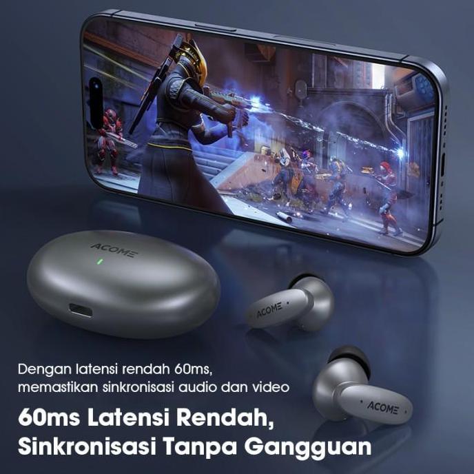 Acome True Wireless Earbuds Headset Bluetooth 5.3 TWS Garansi 1 Thn T8