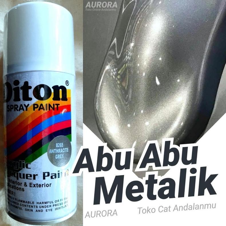 Diton Anthracite Grey 8265 Abu-abu Metalik Abu Gelap Metallic 300ml Cat Pilok Tahan Bensin Pilox Pyl