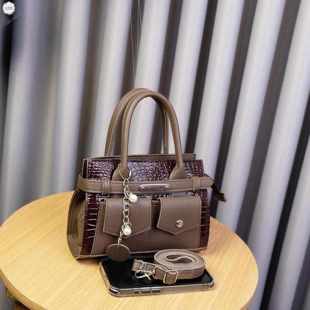 Luna Aura Tas Jinjing Wanita Celuna Croco Kombinasi Iw 180 Tas Selempang Jinjing Tas Fashion Tas Oot