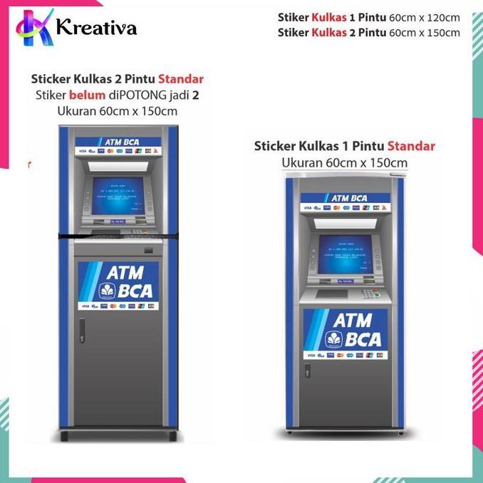 Stiker Kulkas 1 Pintu dan 2 Pintu Motif Atm Kreativa Sticker