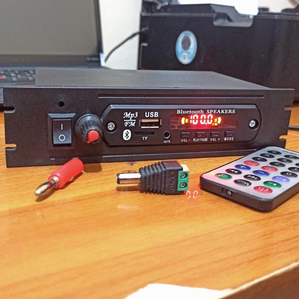 Power Amplifier Bluetooth Rakitan 12V Dc Stereo 2X30Watt / Tape Mobil Single Din Rakitan