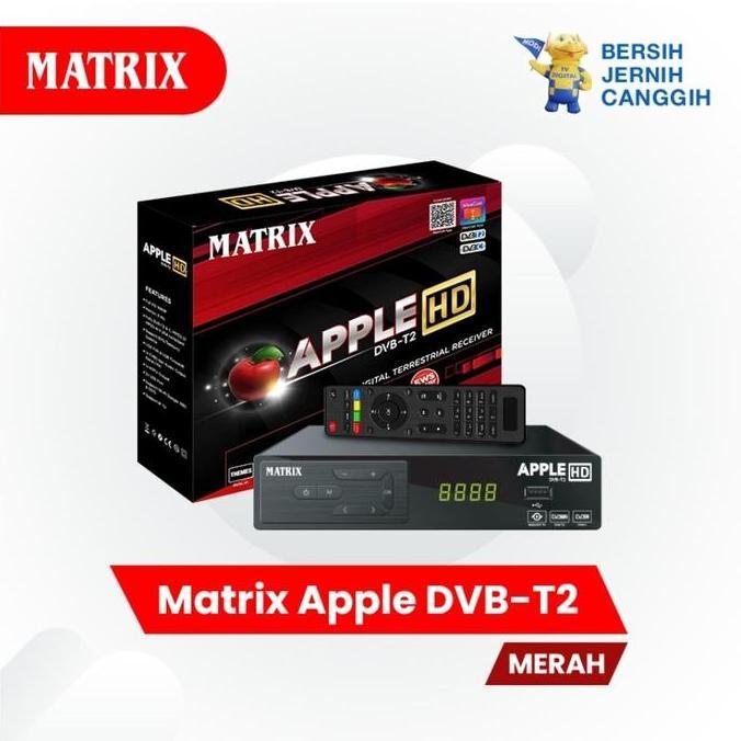 STB TV DIGITAL MATRIX APPLE MERAH HD SET TOP BOX TV DIGITAL