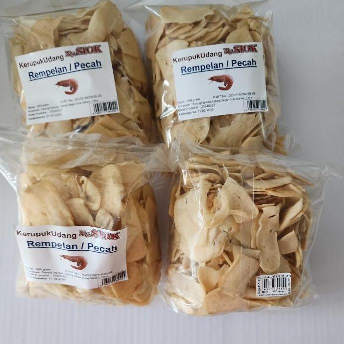 Kerupuk udang pecahan / rempelan / pinggiran dari Ny Siok