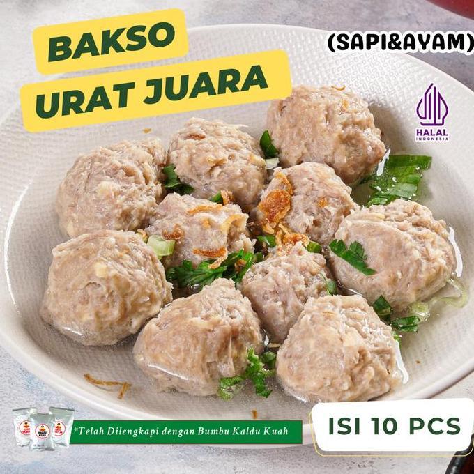 Beff- Bakso Urat Juara Isi 10 Pcs Free Bumbu Kuah Warisan Ibu