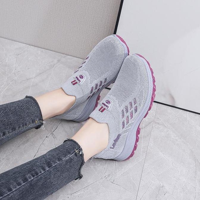 LVR Sunny FREE BOX LV0190 Sepatu Sneakers Wanita Tanpa Tali Polos Wanita LV0190 HT