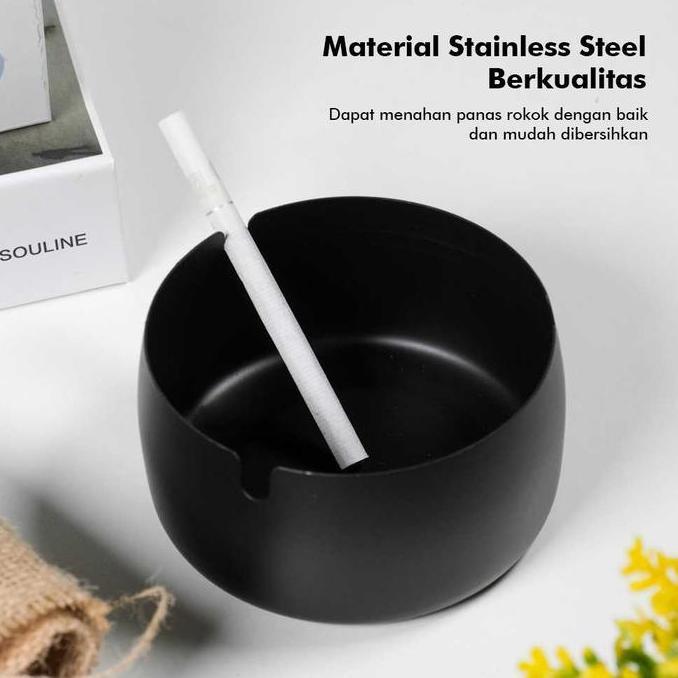 Clinxclon- Asbak Ashtray Ash Stainless Steel - T9224