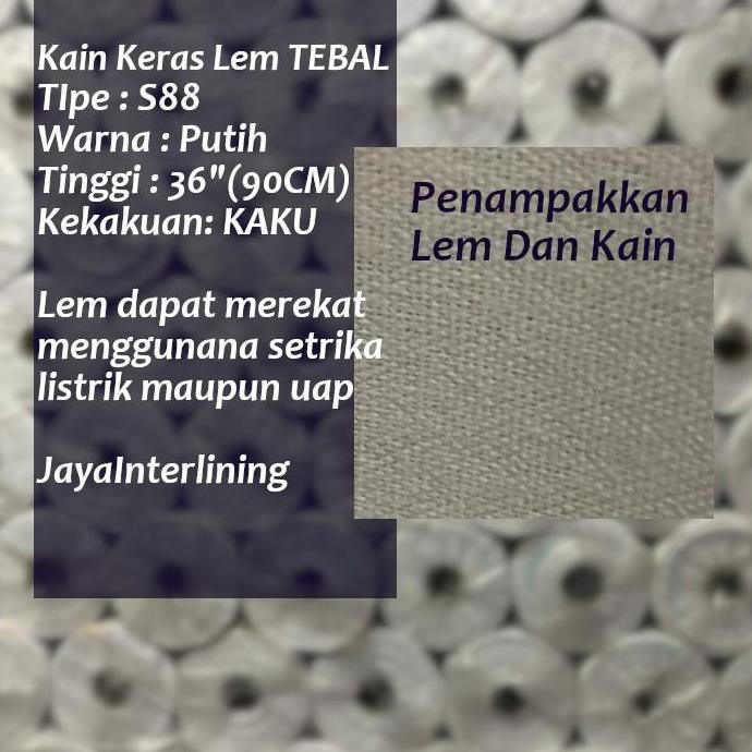 Lansungaja- Kain Keras Lem Tebal Interlining S88