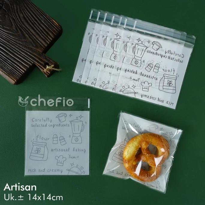 Plastik Roti OPP Motif Bunga 14x14 Plastik Kue Cake Roti Tawar Sobek