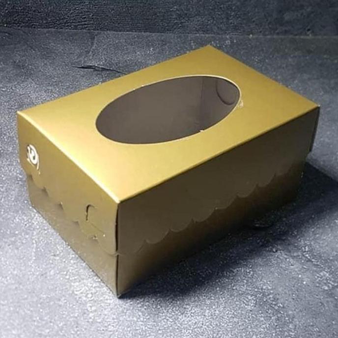 Dus kue emas/box kue panjang 10x15x7
