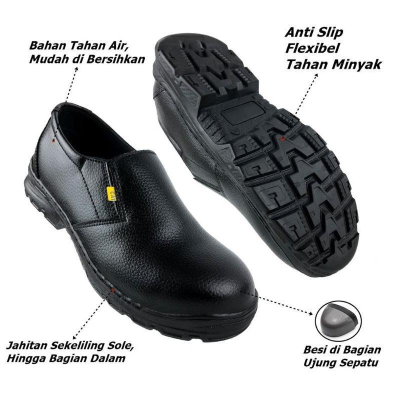 Terlaris Sepatu Safety Semi Boots Ujung Besi / Sepatu Safety Kerja Pria/Wanita Sepatu Safety Caterpi