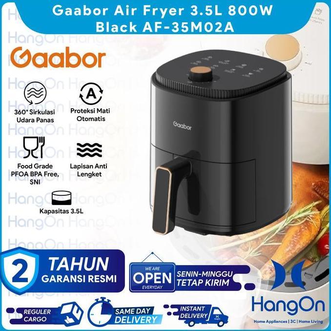 FLASH SALE - Gaabor Air Fryer 3.5L Mesin Penggorengan Tanpa Minyak Low Watt Multifungsi Serbaguna AF