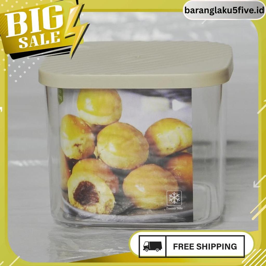 Toples Kue  Kerupuk Lebaran Plastik /Toples Serbaguna/Toples Clarissa / Frenjoy 1 Liter Termurah